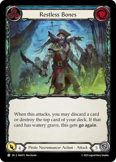 Restless Bones (Blue) [SEA073] (High Seas) | Webway Games