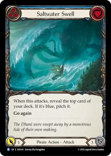 Saltwater Swell (Blue) [SEA143] (High Seas)  Rainbow Foil | Webway Games