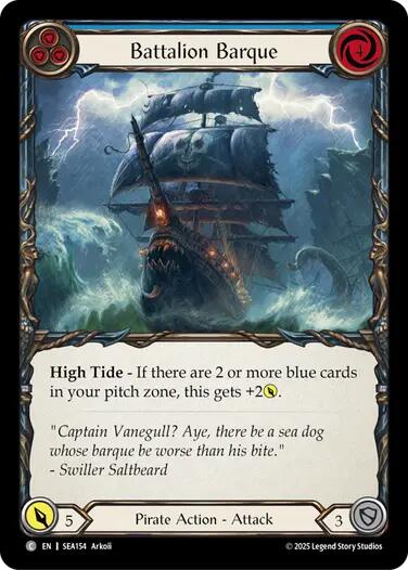 Battalion Barque (Blue) [SEA154] (High Seas)  Rainbow Foil | Webway Games