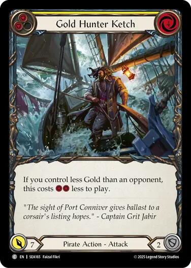 Gold Hunter Ketch [SEA165] (High Seas)  Rainbow Foil | Webway Games