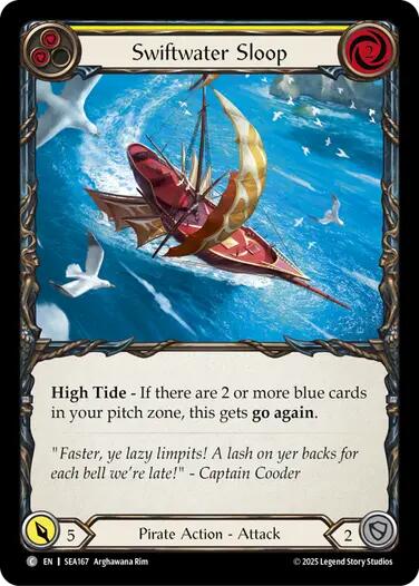 Swiftwater Sloop (Yellow) [SEA167] (High Seas)  Rainbow Foil | Webway Games