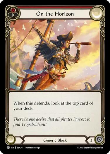 On the Horizon (Red) [SEA241] (High Seas)  Rainbow Foil | Webway Games