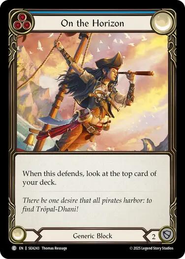 On the Horizon (Blue) [SEA243] (High Seas)  Rainbow Foil | Webway Games
