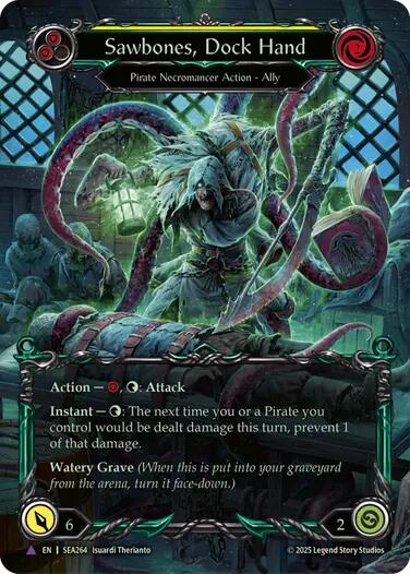 Sawbones, Dock Hand [SEA264] (High Seas)  Cold Foil | Webway Games