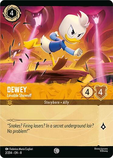 Dewey - Lovable Showoff (Cold Foil) (2/204) [Reign of Jafar] | Webway Games