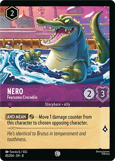 Nero - Fearsome Crocodile (Cold Foil) (65/204) [Reign of Jafar] | Webway Games
