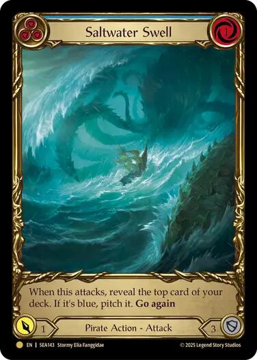 Saltwater Swell (Blue) (Treasure) [SEA143] (High Seas)  Cold Foil | Webway Games