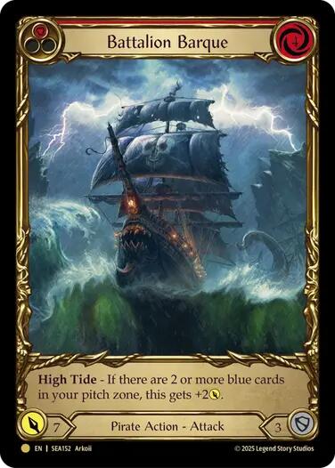 Battalion Barque (Red) (Treasure) [SEA152] (High Seas)  Cold Foil | Webway Games