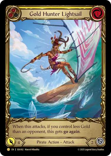 Gold Hunter Lightsail (Treasure) [SEA162] (High Seas)  Cold Foil | Webway Games
