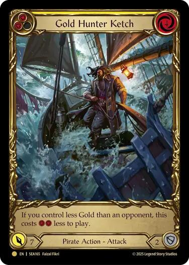 Gold Hunter Ketch (Treasure) [SEA165] (High Seas)  Cold Foil | Webway Games