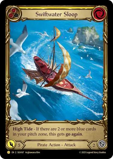 Swiftwater Sloop (Yellow) (Treasure) [SEA167] (High Seas)  Cold Foil | Webway Games