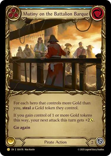 Mutiny on the Battalion Barque (Treasure) [SEA176] (High Seas)  Cold Foil | Webway Games