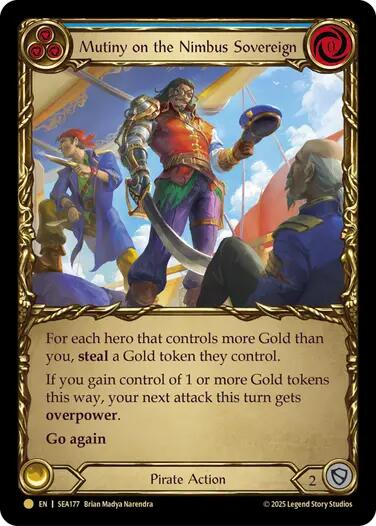 Mutiny on the Nimbus Sovereign (Treasure) [SEA177] (High Seas)  Cold Foil | Webway Games