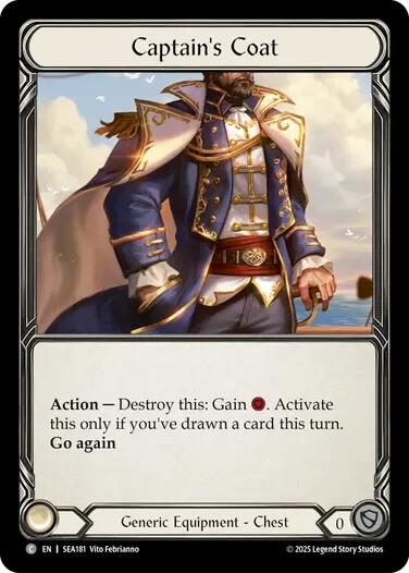 Captain's Coat (Treasure) [SEA181] (High Seas)  Cold Foil | Webway Games