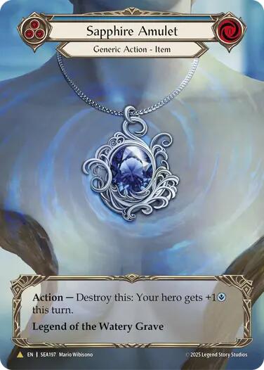 Sapphire Amulet (Treasure) [SEA197] (High Seas)  Cold Foil | Webway Games