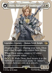 Dion, Bahamut's Dominant // Bahamut, Warden of Light (Borderless) (Surge Foil) [FINAL FANTASY] | Webway Games