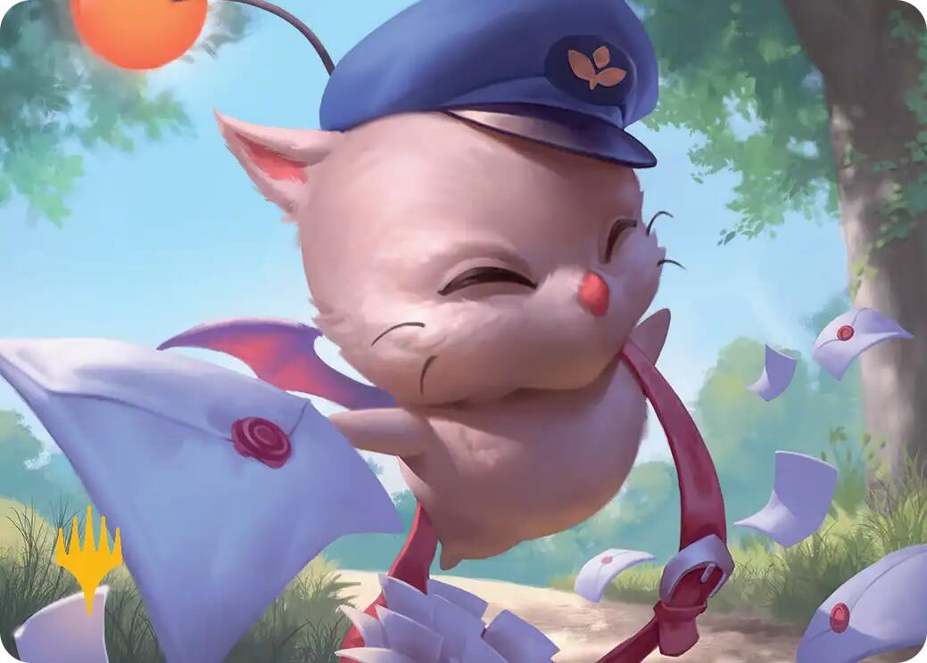 Delivery Moogle Art Card (Gold-Stamped Planeswalker Symbol) [FINAL FANTASY Art Series] | Webway Games