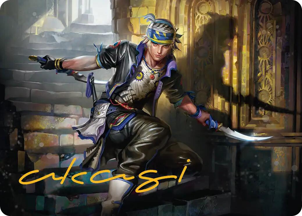Locke Cole Art Card (Gold-Stamped Signature) [FINAL FANTASY Art Series] | Webway Games