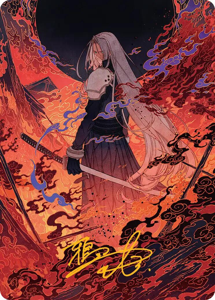 Nibelheim Aflame Art Card (Gold-Stamped Signature) [FINAL FANTASY Art Series] | Webway Games