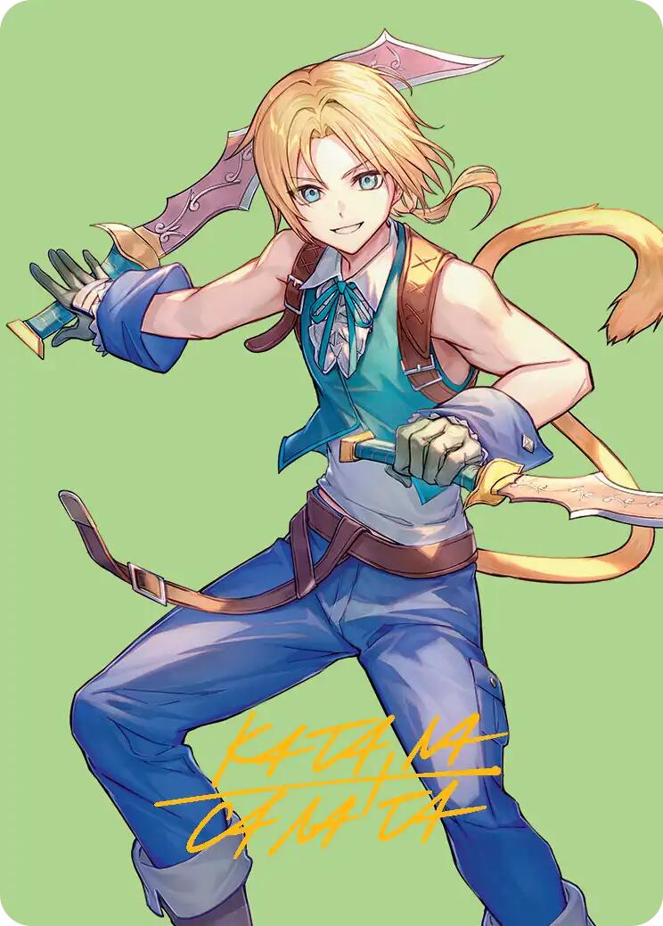 Zidane, Tantalus Thief Art Card (Gold-Stamped Signature) [FINAL FANTASY Art Series] | Webway Games