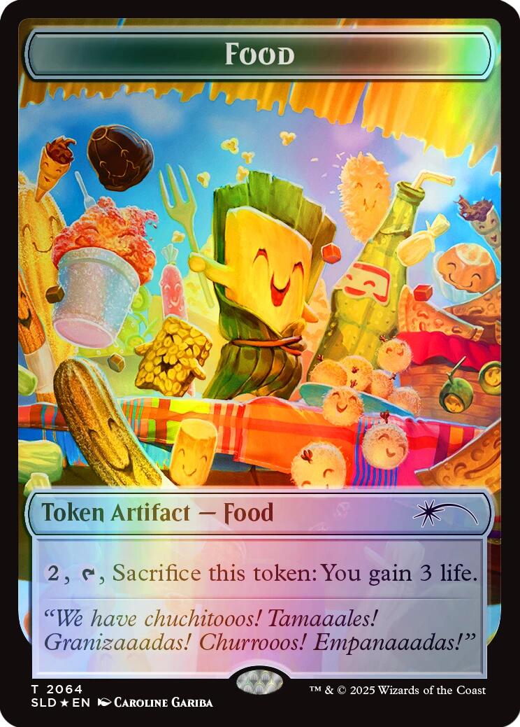 Food Token (2064) (Rainbow Foil) [Secret Lair Drop Series] | Webway Games