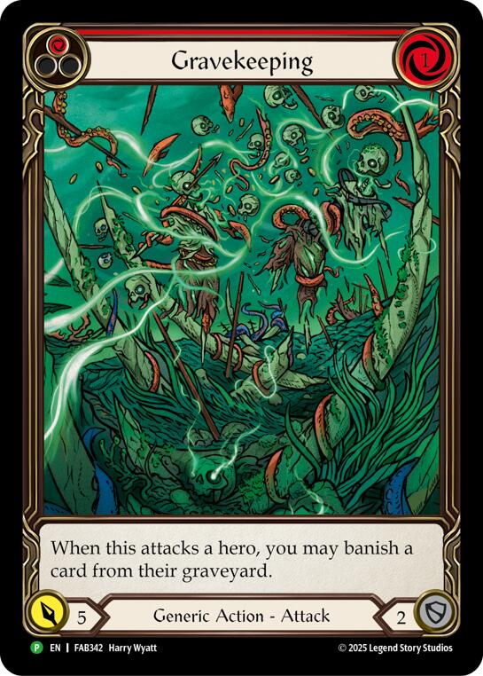 Gravekeeping (Red) [FAB342] (Promo)  Rainbow Foil | Webway Games