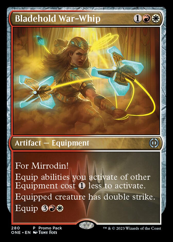 Bladehold War-Whip (Promo Pack) [Phyrexia: All Will Be One Promos] | Webway Games