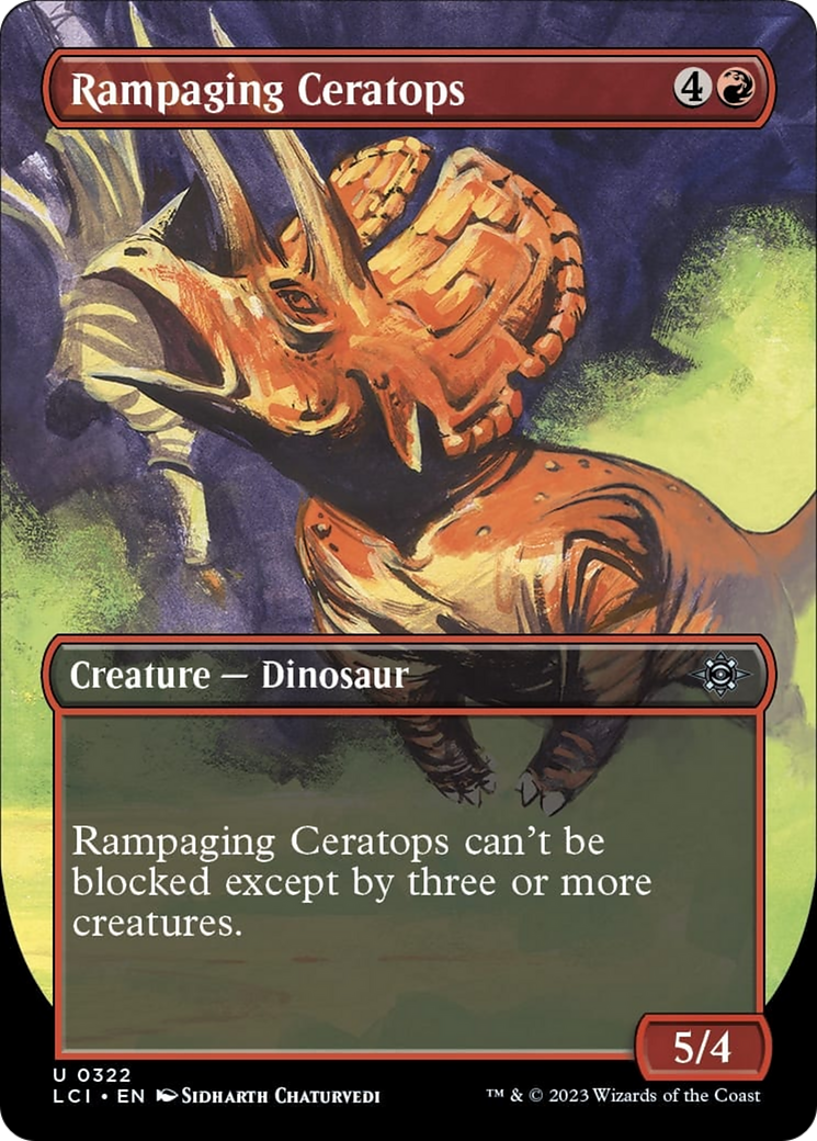 Rampaging Ceratops (Borderless) [The Lost Caverns of Ixalan] | Webway Games