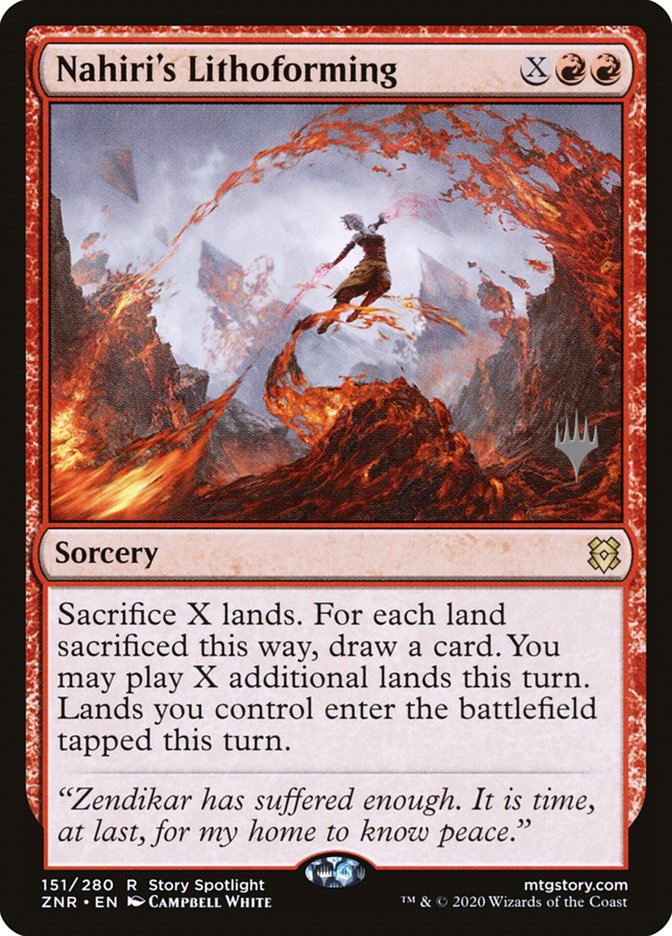 Nahiri's Lithoforming (Promo Pack) [Zendikar Rising Promos] | Webway Games