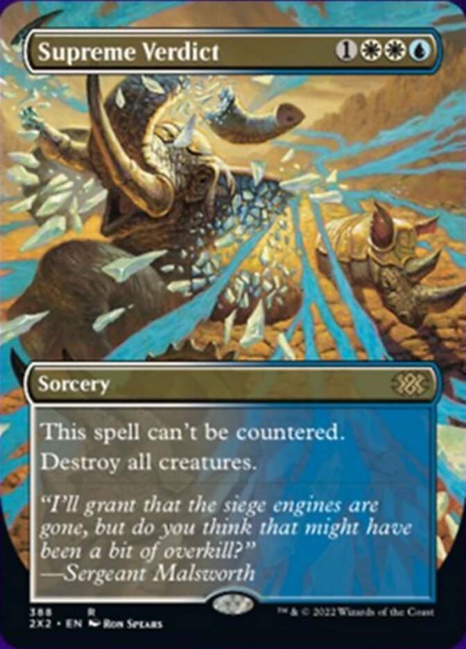 Supreme Verdict (Borderless Alternate Art) [Double Masters 2022] | Webway Games