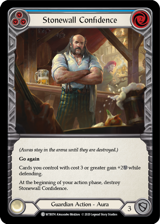 Stonewall Confidence (Blue) [U-WTR074] (Welcome to Rathe Unlimited)  Unlimited Rainbow Foil | Webway Games