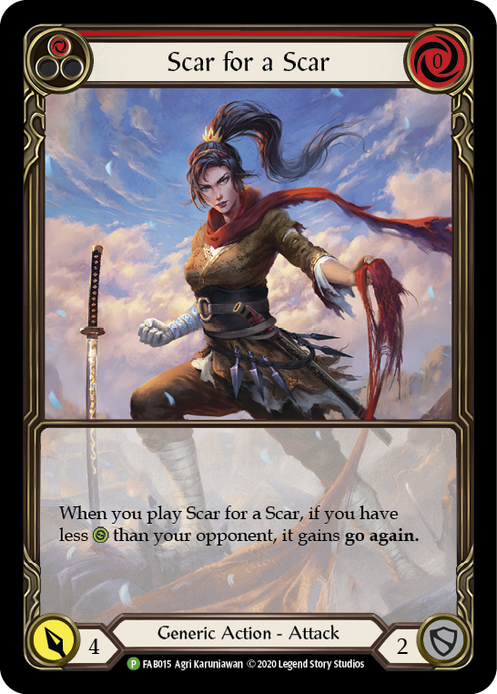 Scar for a Scar [FAB015] (Promo)  1st Edition Rainbow Foil | Webway Games