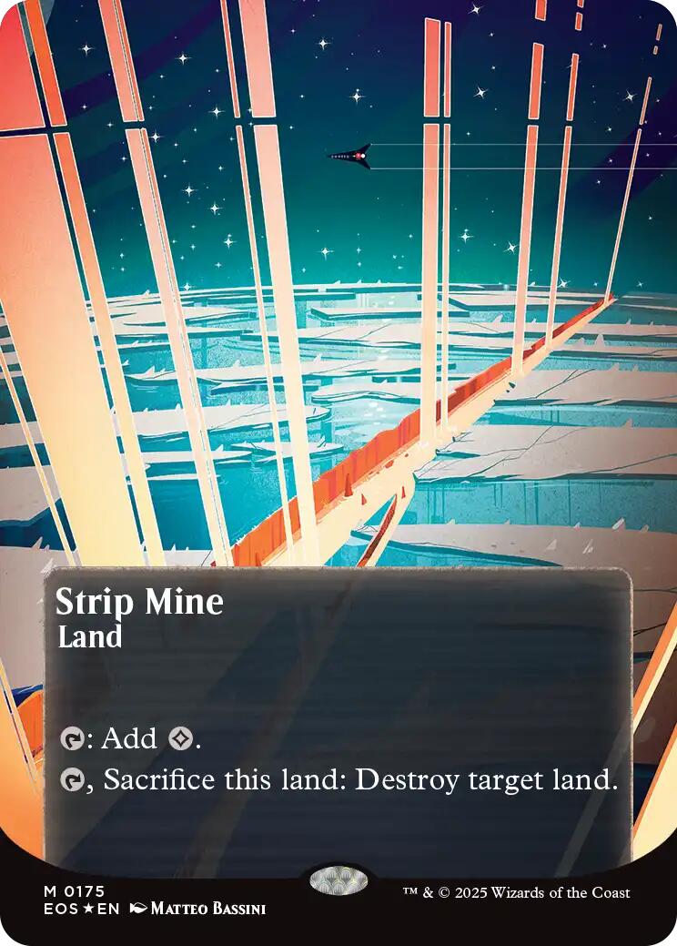 Strip Mine (0175) (Borderless) (Galaxy Foil) [Edge of Eternities: Stellar Sights] | Webway Games