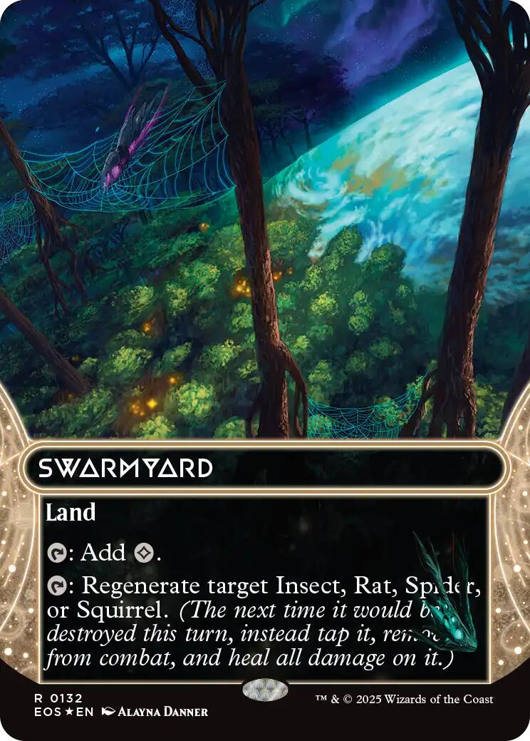 Swarmyard (0132) (Borderless) (Galaxy Foil) [Edge of Eternities: Stellar Sights] | Webway Games