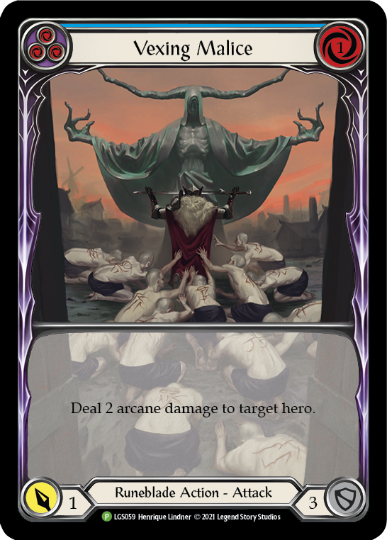 Vexing Malice (Blue) [LGS059] (Promo)  Rainbow Foil | Webway Games