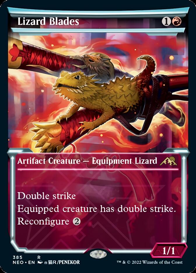 Lizard Blades (Showcase Soft Glow) [Kamigawa: Neon Dynasty] | Webway Games