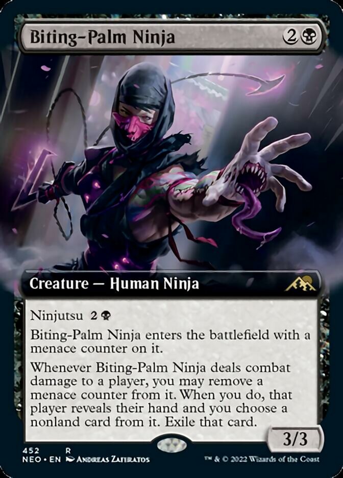 Biting-Palm Ninja (Extended Art) [Kamigawa: Neon Dynasty] | Webway Games