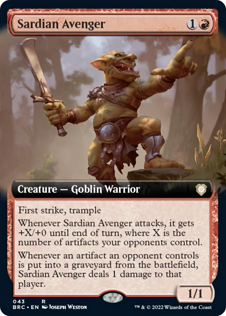 Sardian Avenger (Extended Art) [The Brothers' War Commander] | Webway Games