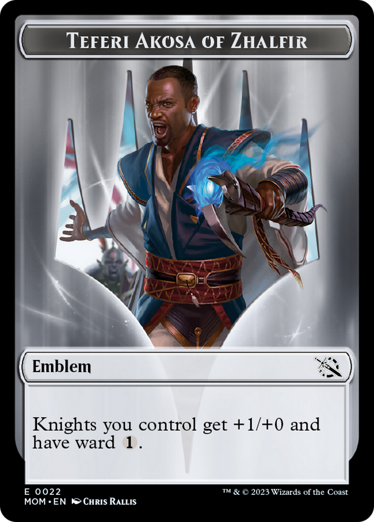 Elemental (2) // Teferi Akosa of Zhalfir Emblem Double-Sided Token [March of the Machine Tokens] | Webway Games