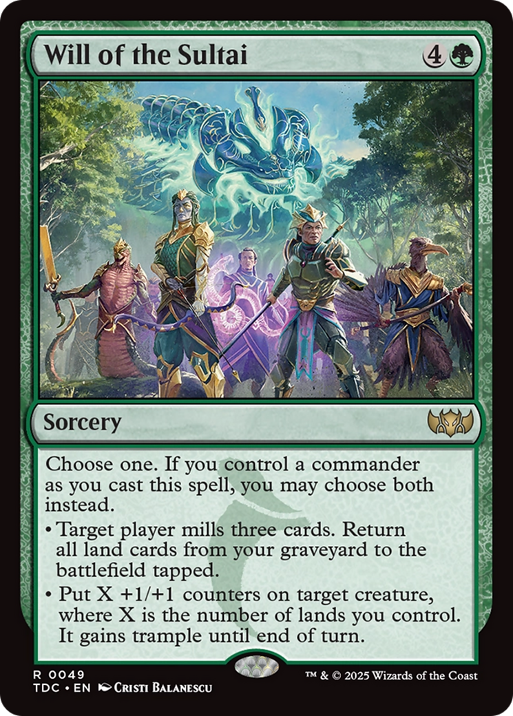 Will of the Sultai [Tarkir: Dragonstorm Commander] | Webway Games