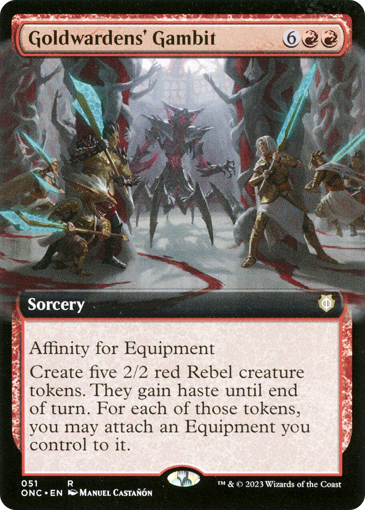 Goldwardens' Gambit (Extended Art) [Phyrexia: All Will Be One Commander] | Webway Games