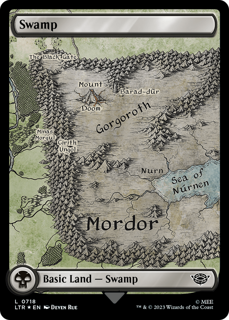 Swamp (0718) (Surge Foil) [The Lord of the Rings: Tales of Middle-Earth] | Webway Games