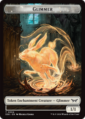 Angel // Glimmer Double-Sided Token [Duskmourn: House of Horror Commander Tokens] | Webway Games