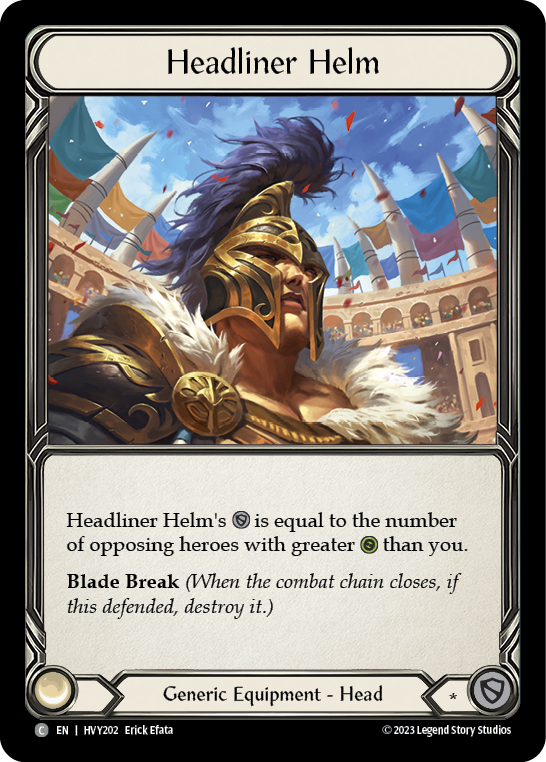 Headliner Helm [HVY202] (Heavy Hitters)  Cold Foil | Webway Games