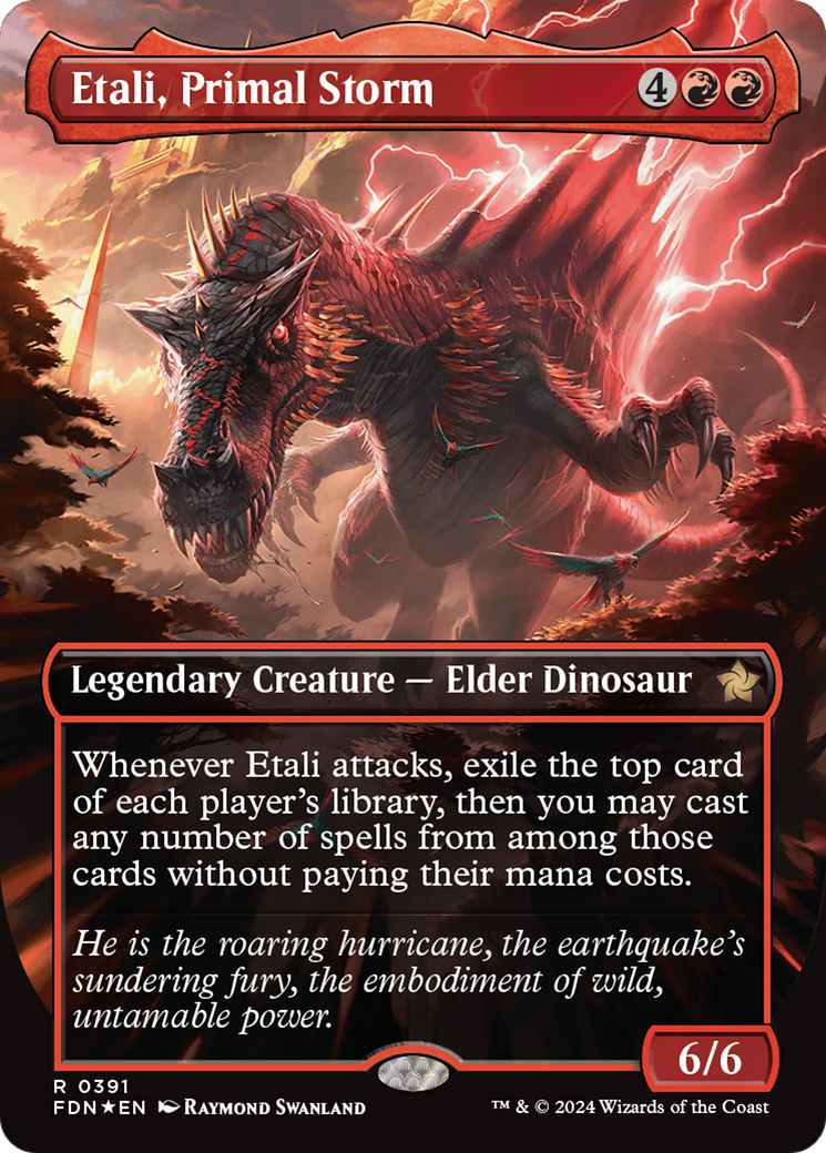 Etali, Primal Storm (Borderless) (Mana Foil) [Foundations] | Webway Games