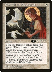 Swords to Plowshares (4th Place) (Oversized) [Oversize Cards] | Webway Games