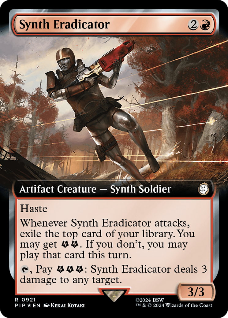 Synth Eradicator (Extended Art) (Surge Foil) [Fallout] | Webway Games