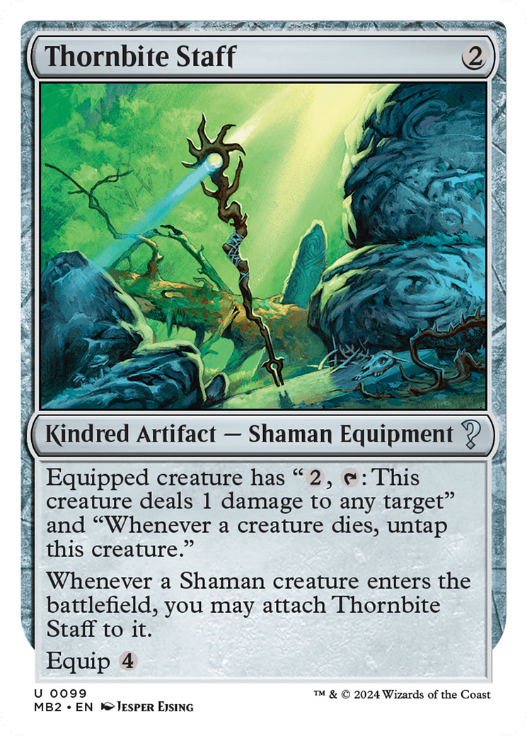 Thornbite Staff (White Border) [Mystery Booster 2] | Webway Games