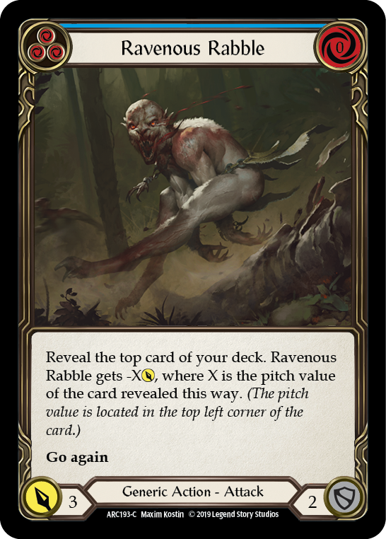 Ravenous Rabble (Blue) [ARC193-C] (Arcane Rising)  1st Edition Normal | Webway Games