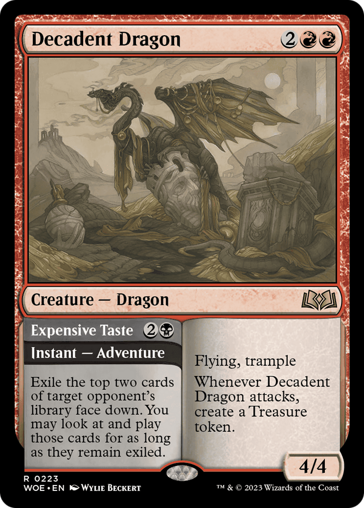 Decadent Dragon // Expensive Taste [Wilds of Eldraine] | Webway Games